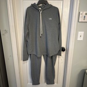 The North Face Westbrae Knit Hoodie & Jogger Set Women's Size XXLarge Gray